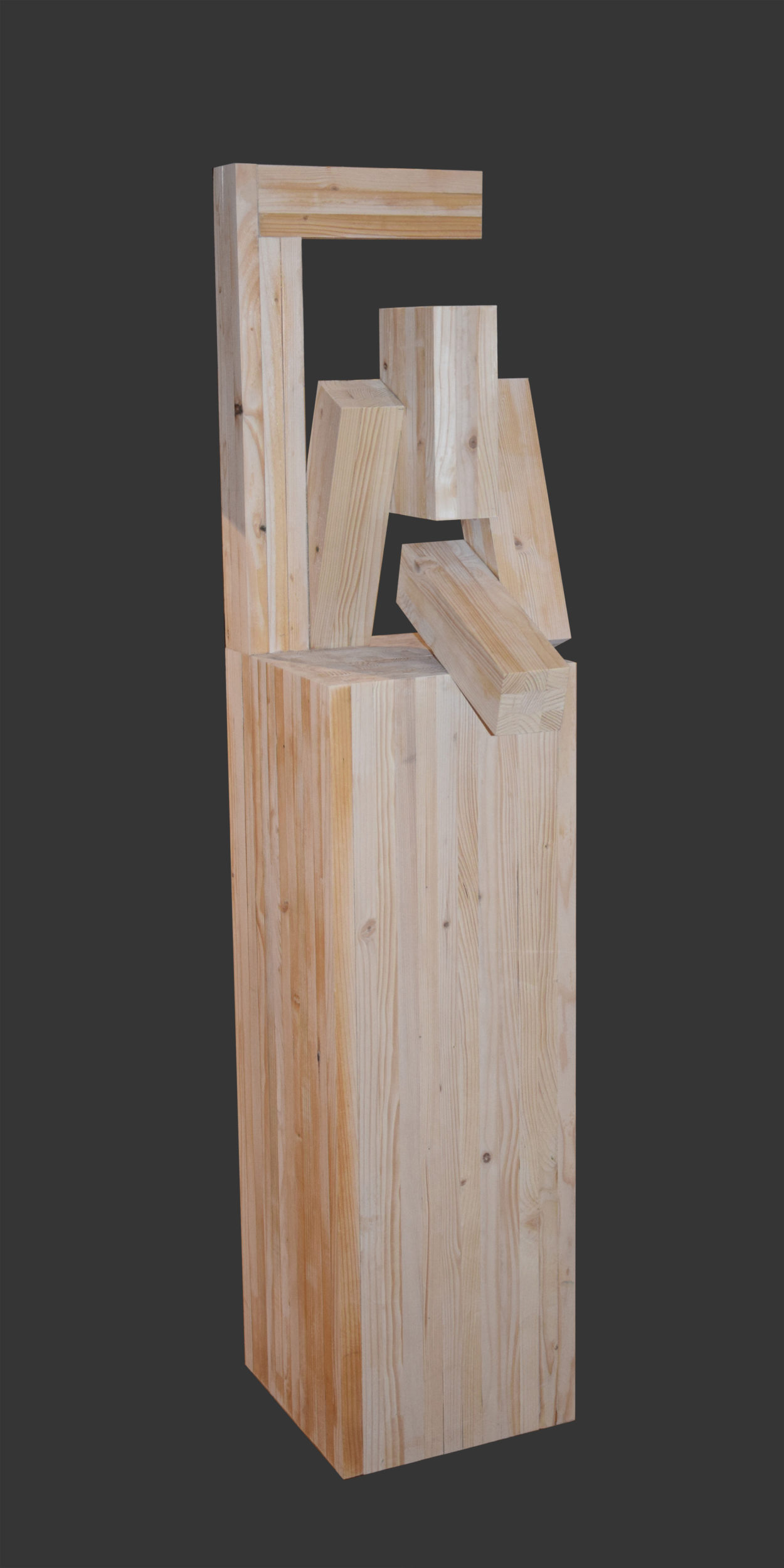 Minimalista, 2018 rok, drewno klejone, 160 x 50 x 34 cm
